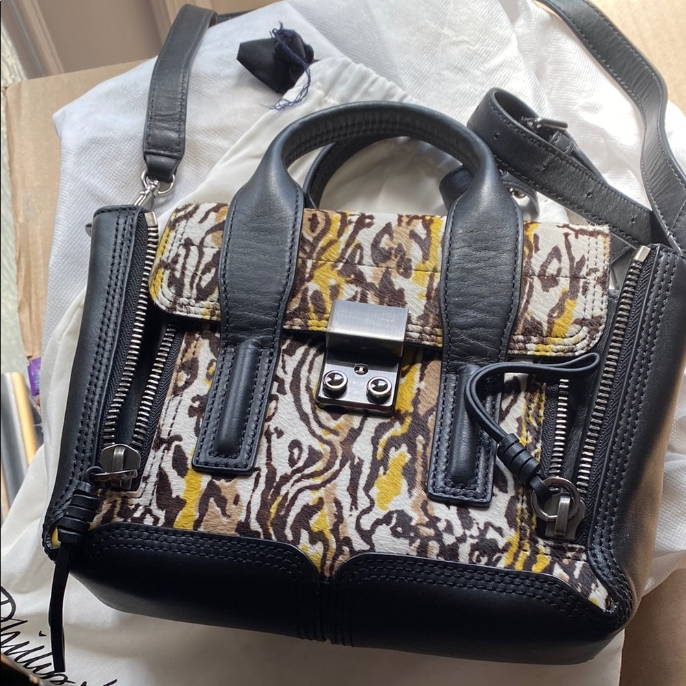 3.1 Phillip Lim Black and Yellow Shoulder Bag